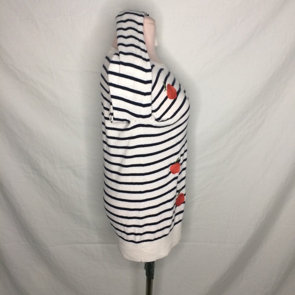 LOFT striped apple embroidered sweater Wool blend - Picture 11 of 12